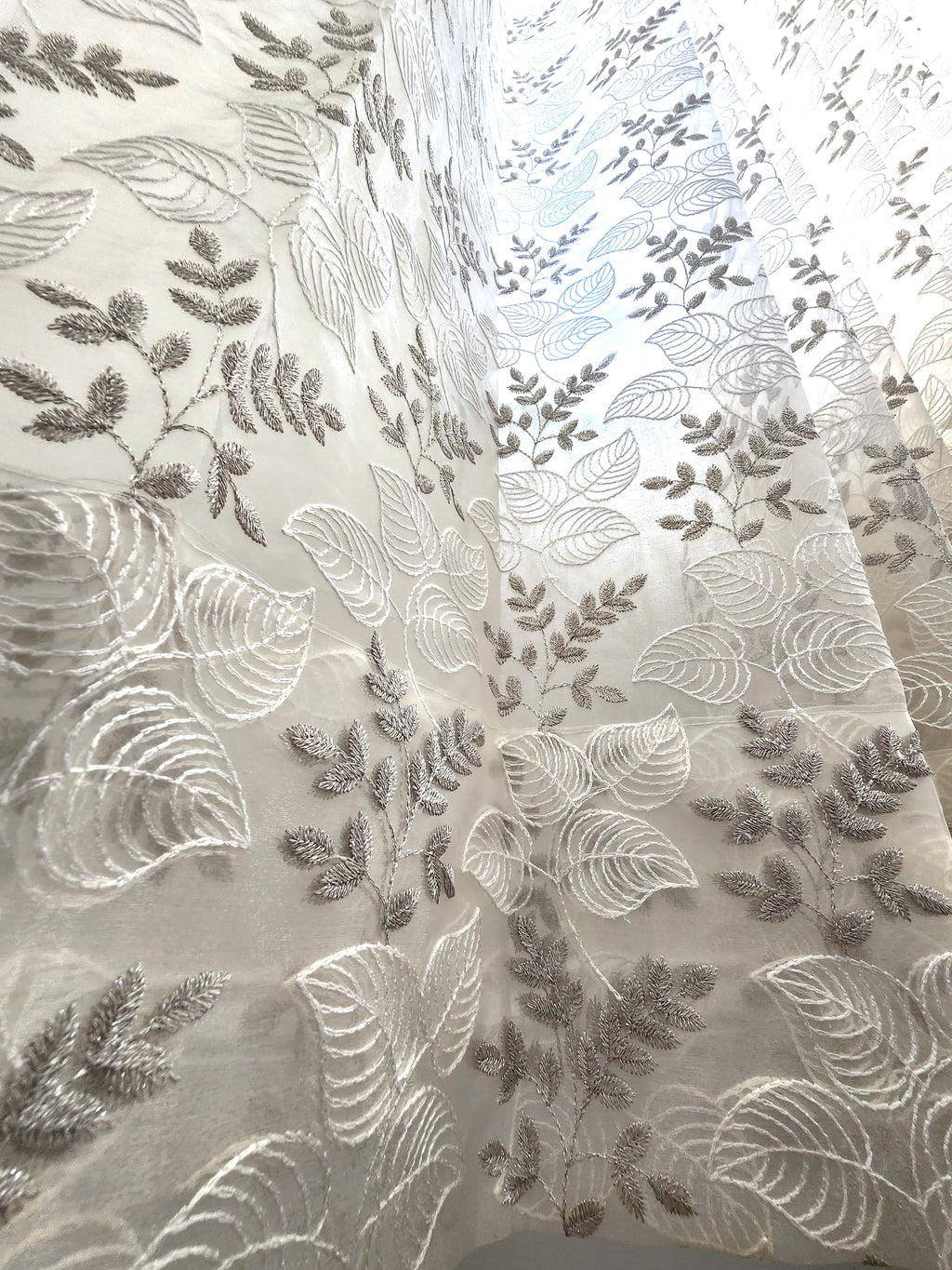 Luxury Heavy Embroidered Sheer Curtain - Set of 2