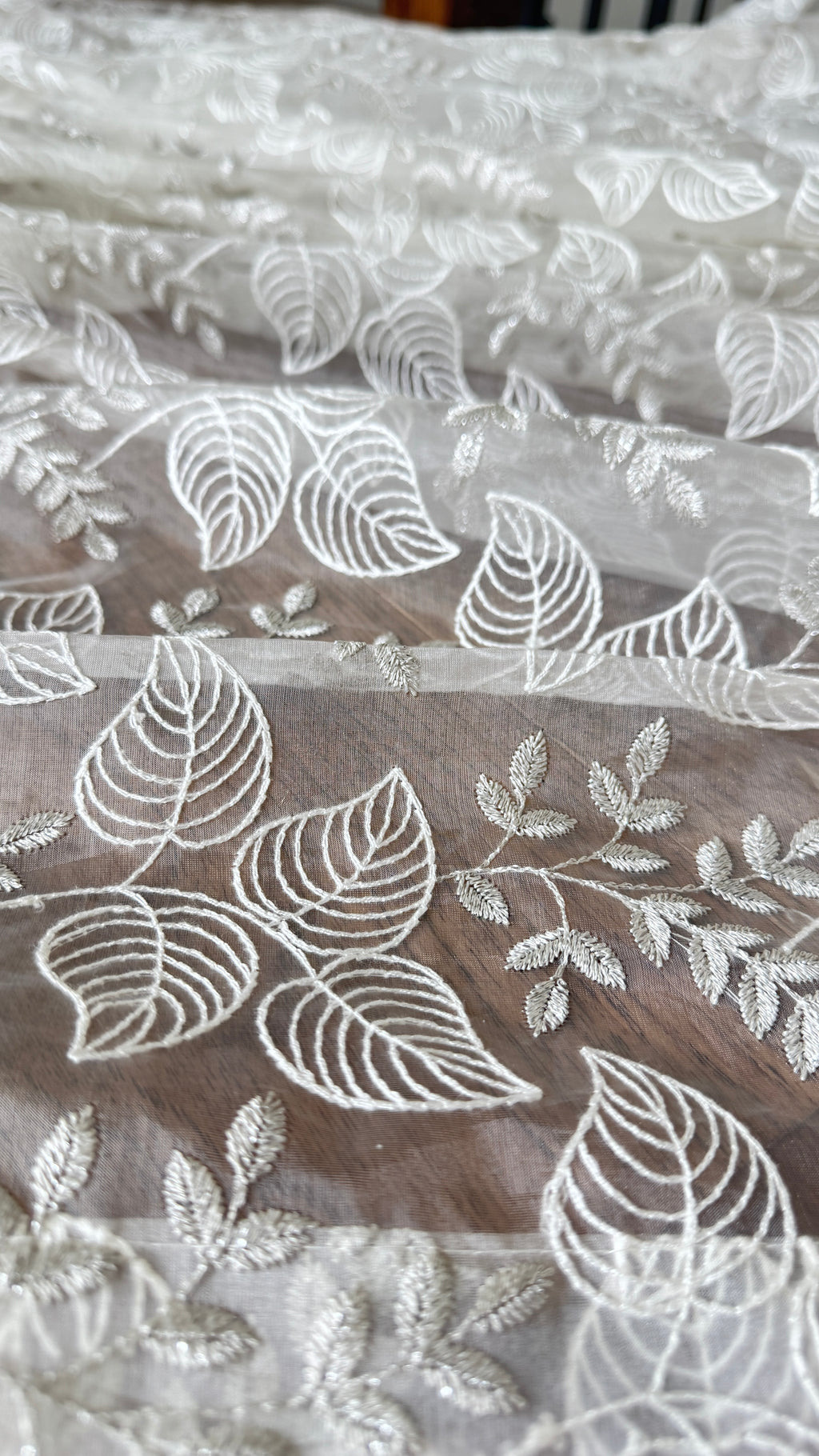 Luxury Heavy Embroidered Sheer Curtain - Set of 2